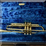 M04. Brass Buescher True Tone trumpet. Model LP 205. Circa 1940s. 
